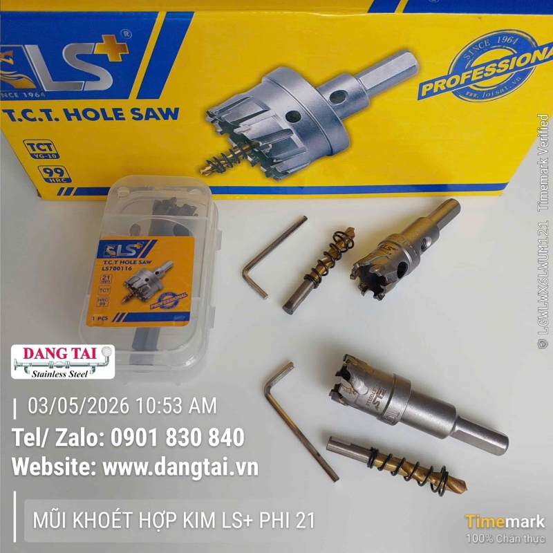 Mũi Khoét Hợp Kim LS+ – Khoan Lỗ Inox, Thép Chính Xác, Giá Tốt, Sẵn Kho