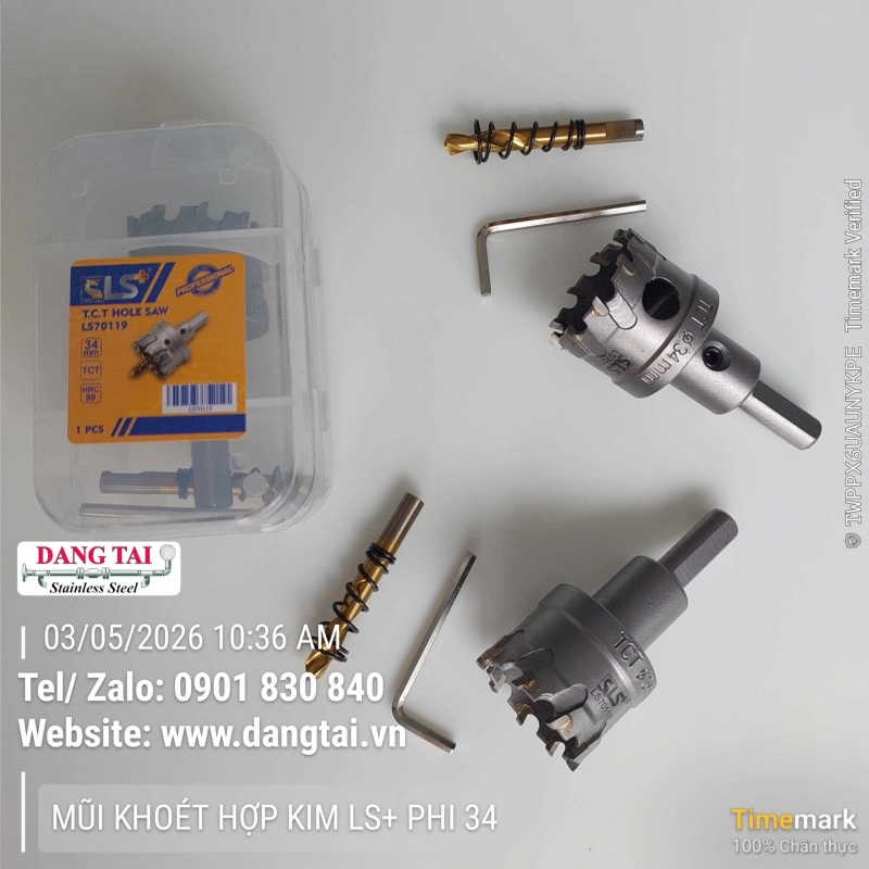 Mũi Khoét Hợp Kim LS+ – Khoan Lỗ Inox, Thép Chính Xác, Giá Tốt, Sẵn Kho
