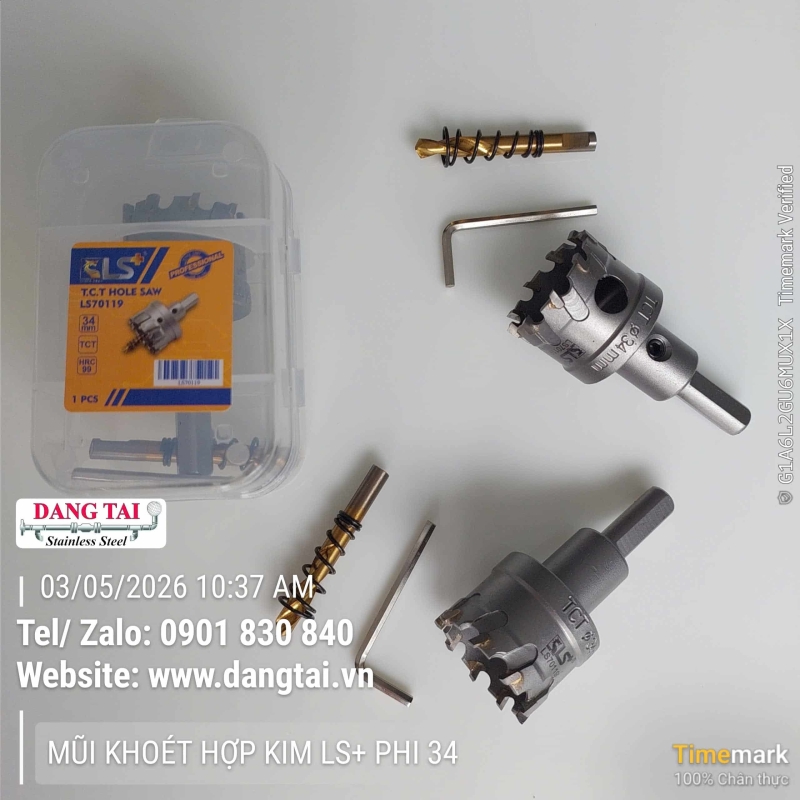 Mũi Khoét Hợp Kim LS+ – Khoan Lỗ Inox, Thép Chính Xác, Giá Tốt, Sẵn Kho