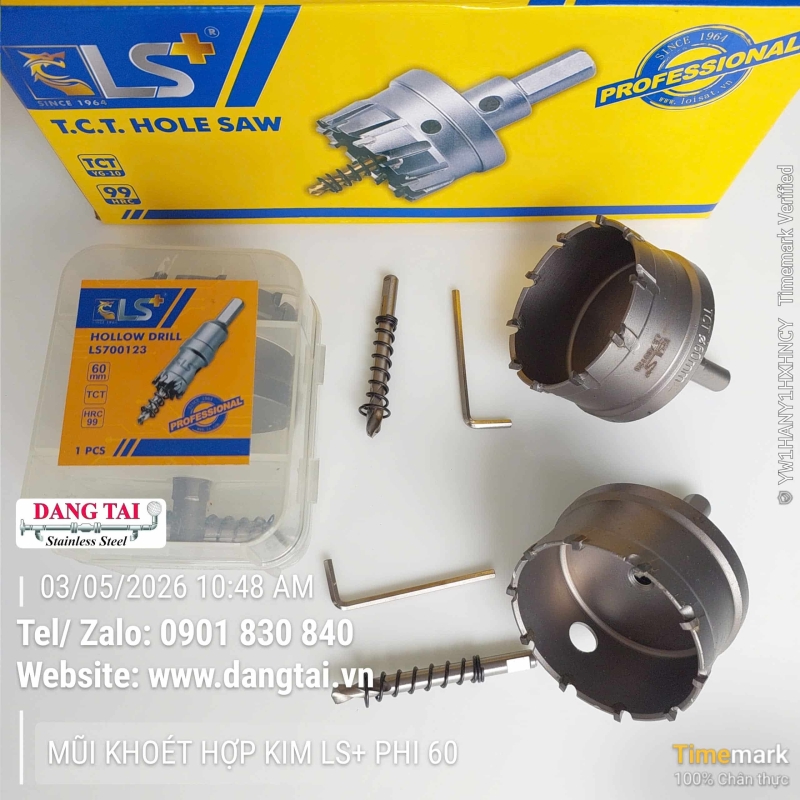 Mũi Khoét Hợp Kim LS+ – Khoan Lỗ Inox, Thép Chính Xác, Giá Tốt, Sẵn Kho