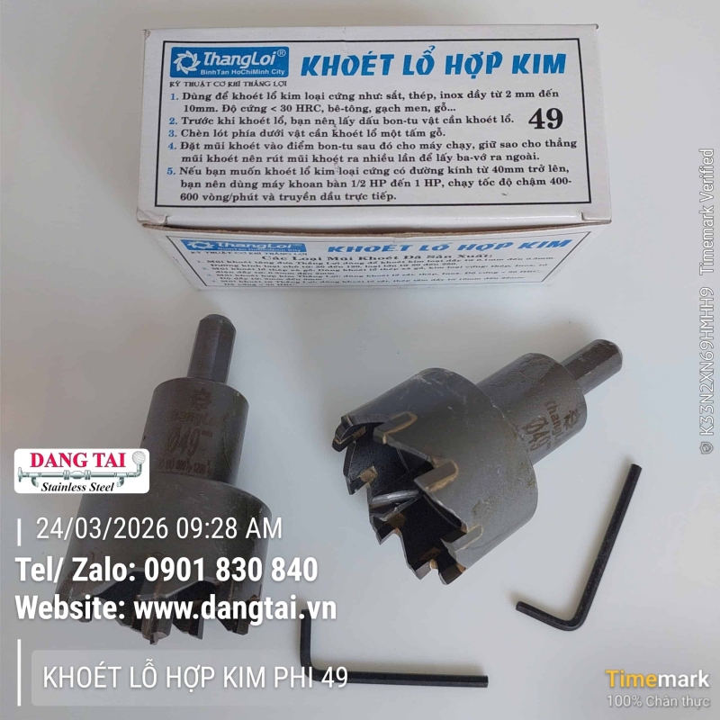 Mũi Khoét Hợp Kim Thắng Lợi Chính Hãng – Độ Bền Cao, Giá Tốt