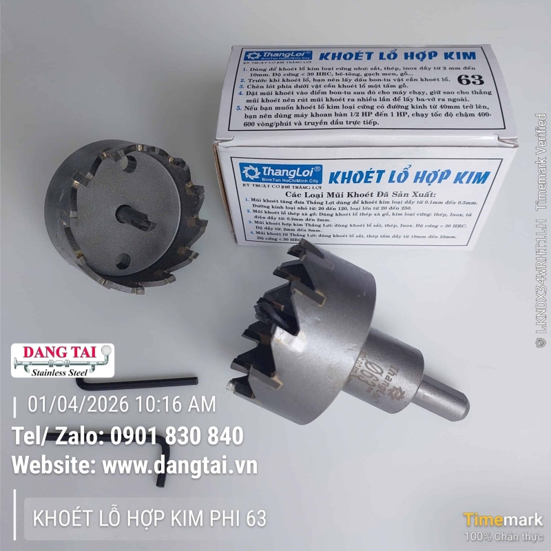 Mũi Khoét Hợp Kim Thắng Lợi Chính Hãng – Độ Bền Cao, Giá Tốt