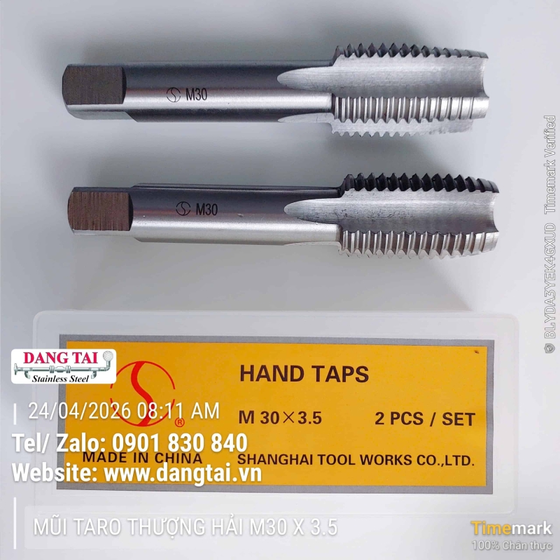 Mũi Taro Shanghai – Taro Ren Chính Xác, Giá Rẻ, Đủ Size M3–M30, Sẵn Kho