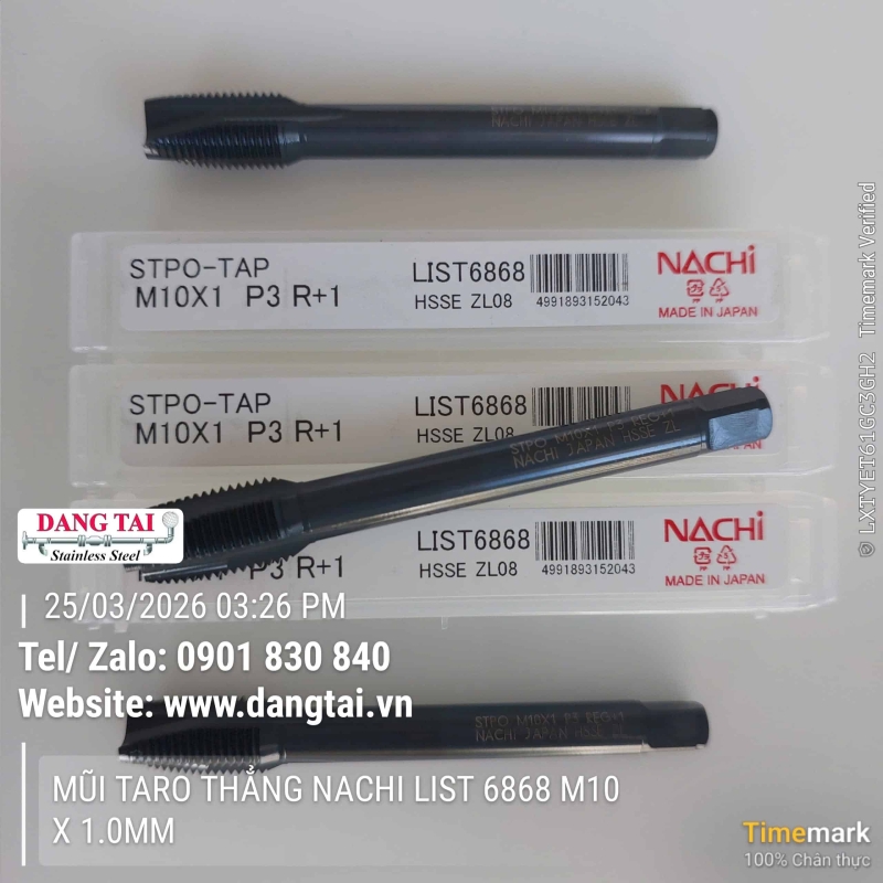 Mũi Taro Thẳng Nachi List 6868 Chính Hãng Nhật Bản – Đầy Đủ Size, Giá Tốt