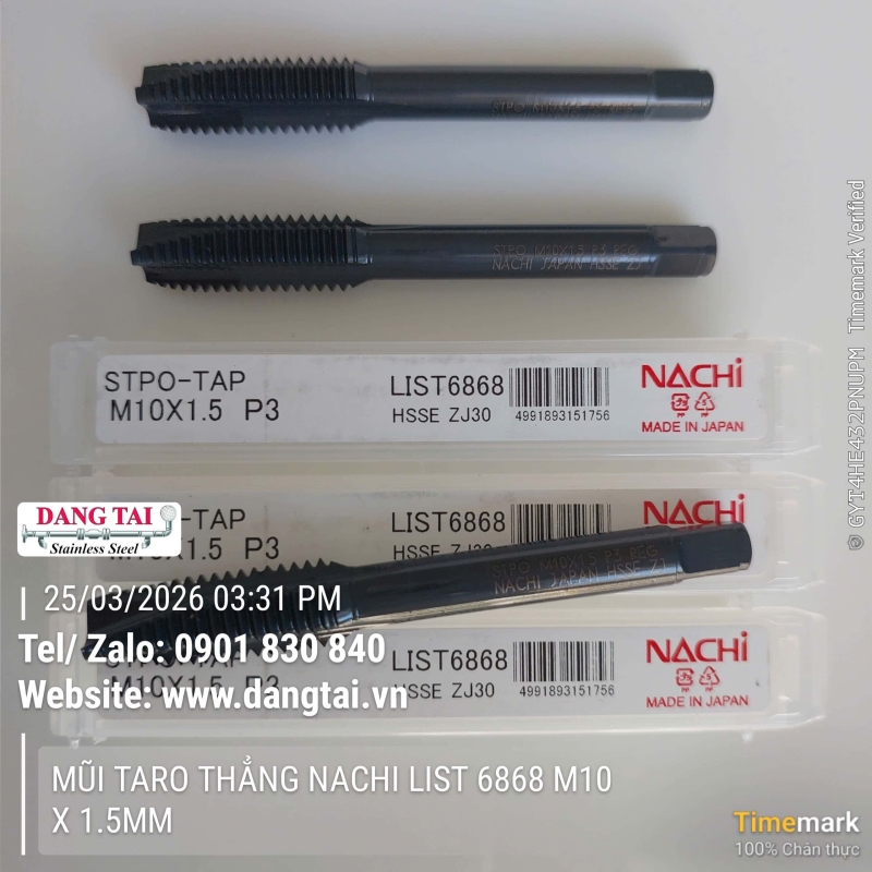 Mũi Taro Thẳng Nachi List 6868 Chính Hãng Nhật Bản – Đầy Đủ Size, Giá Tốt