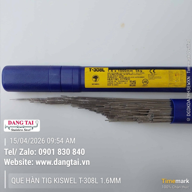 Que Hàn TIG Inox Kiswel 308L Chính Hãng – Hàn Đẹp, Bền, Giá Tốt