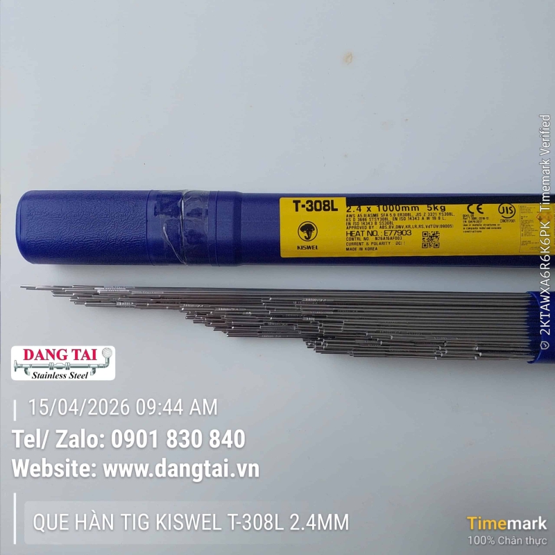 Que Hàn TIG Inox Kiswel 308L Chính Hãng – Hàn Đẹp, Bền, Giá Tốt