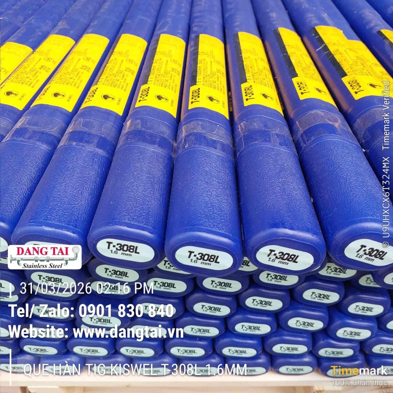 Que Hàn TIG Inox Kiswel 308L Chính Hãng – Hàn Đẹp, Bền, Giá Tốt