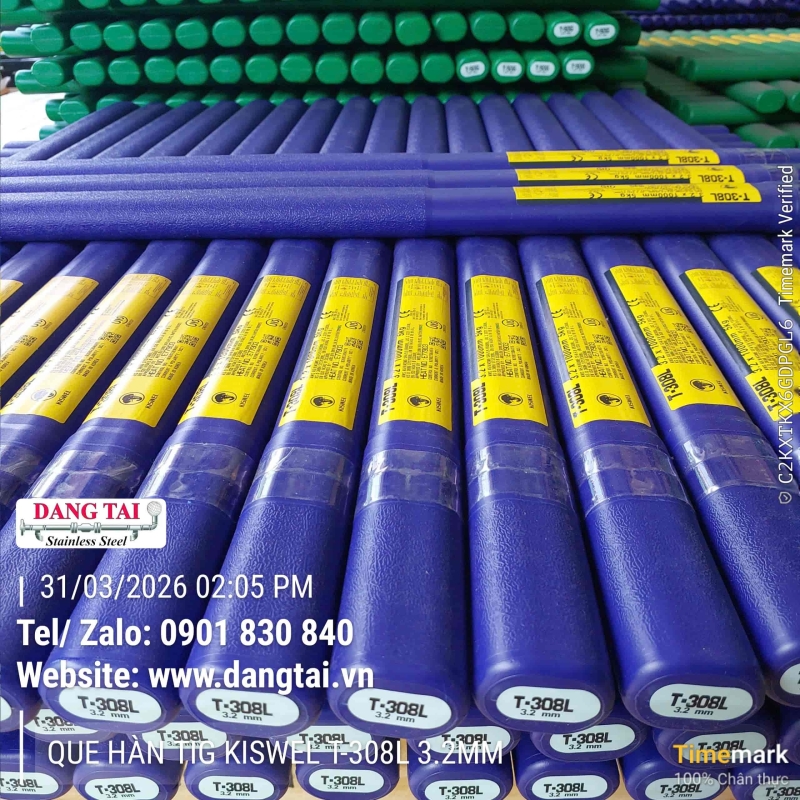 Que Hàn TIG Inox Kiswel 308L Chính Hãng – Hàn Đẹp, Bền, Giá Tốt