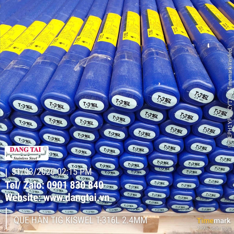 Que Hàn TIG Inox Kiswel 316L Chính Hãng – Chống Ăn Mòn, Bền, Giá Tốt