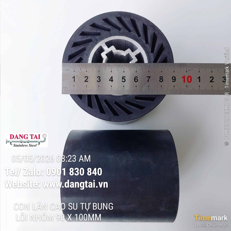 Con Lăn Cao Su Tự Bung 90x100mm – Đánh Bóng Inox, Kim Loại Giá Tốt