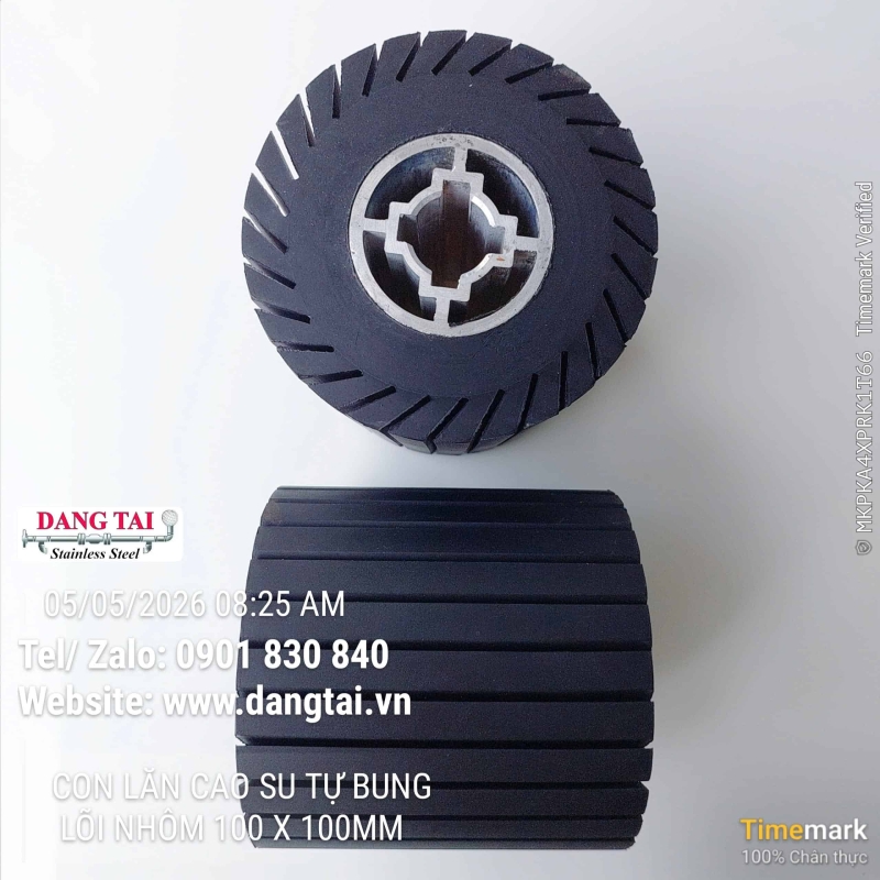 Con Lăn Cao Su Tự Bung 100x100mm – Đánh Bóng Inox, Kim Loại Giá Tốt