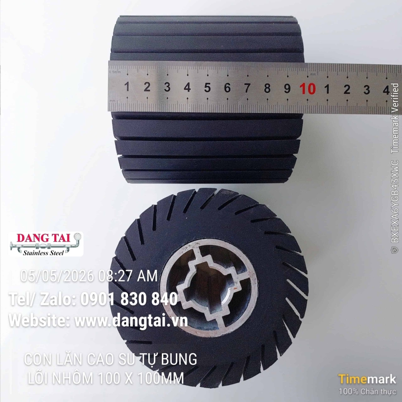 Con Lăn Cao Su Tự Bung 100x100mm – Đánh Bóng Inox, Kim Loại Giá Tốt