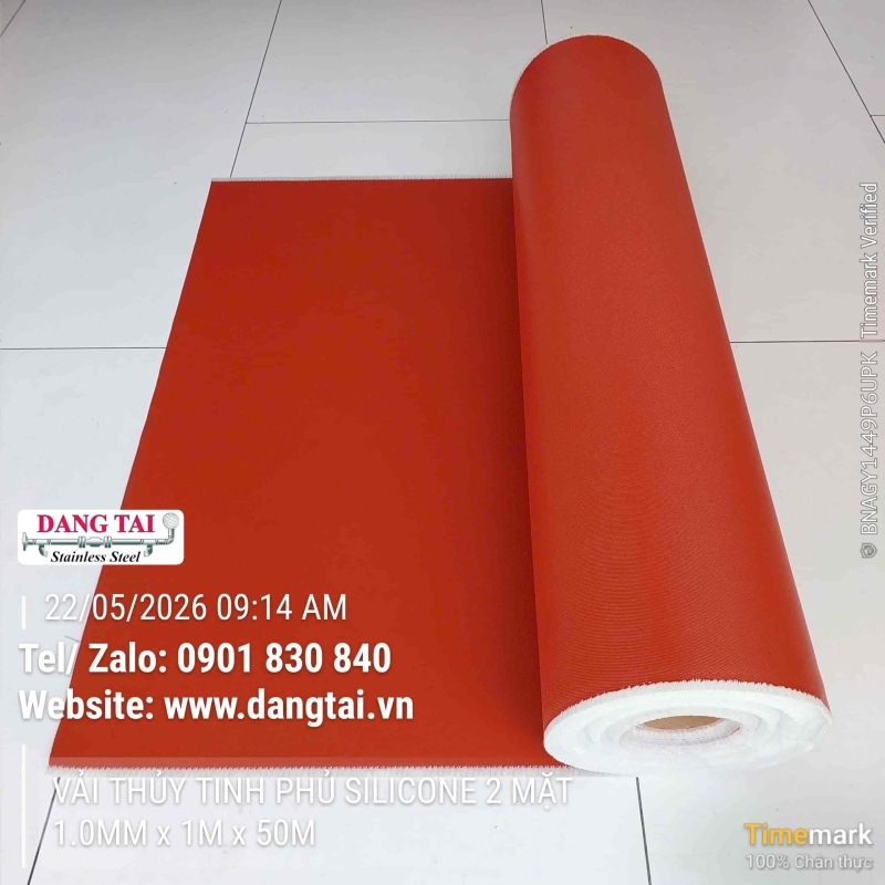 Vải Thủy Tinh Phủ Silicone 2 Mặt Chịu Nhiệt Cao – Chống Cháy, Giá Tốt, Giao Nhanh