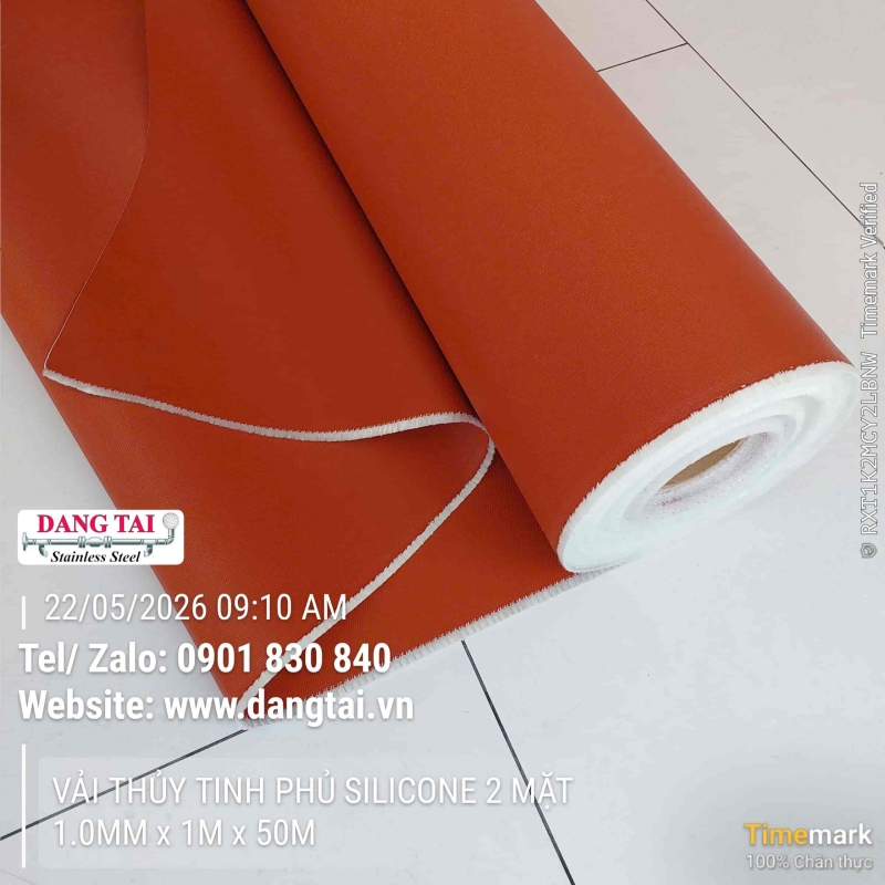 Vải Thủy Tinh Phủ Silicone 2 Mặt Chịu Nhiệt Cao – Chống Cháy, Giá Tốt, Giao Nhanh