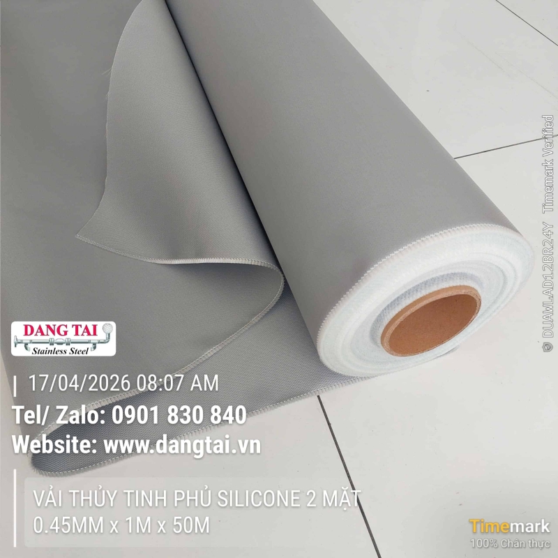 Vải Thủy Tinh Phủ Silicone 2 Mặt Chịu Nhiệt Cao – Chống Cháy, Giá Tốt, Giao Nhanh