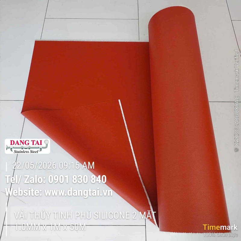 Vải Thủy Tinh Phủ Silicone 2 Mặt Chịu Nhiệt Cao – Chống Cháy, Giá Tốt, Giao Nhanh